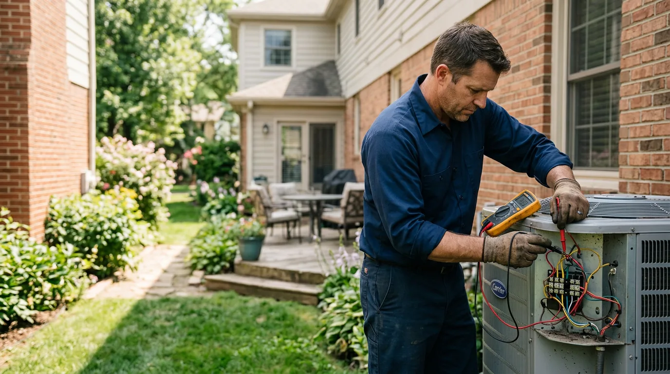HVAC technician working near Palmyra, TN